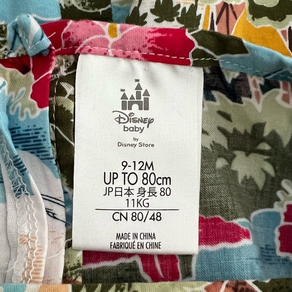 Baby Disney Tropical Hawaiian Print Sleeveless Dress 9-12 Months - Picture 10 of 10